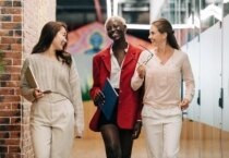 Three women walking