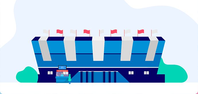 Animated image of sports stadium