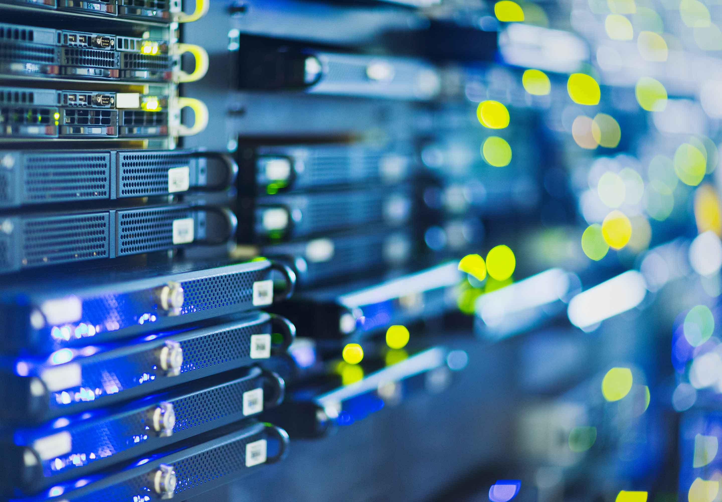 Server blocks stacked on top of each other