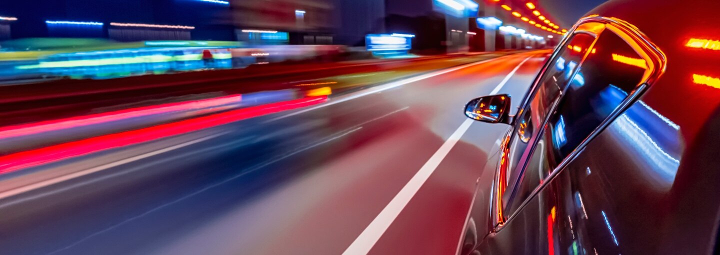 Moving car on the road