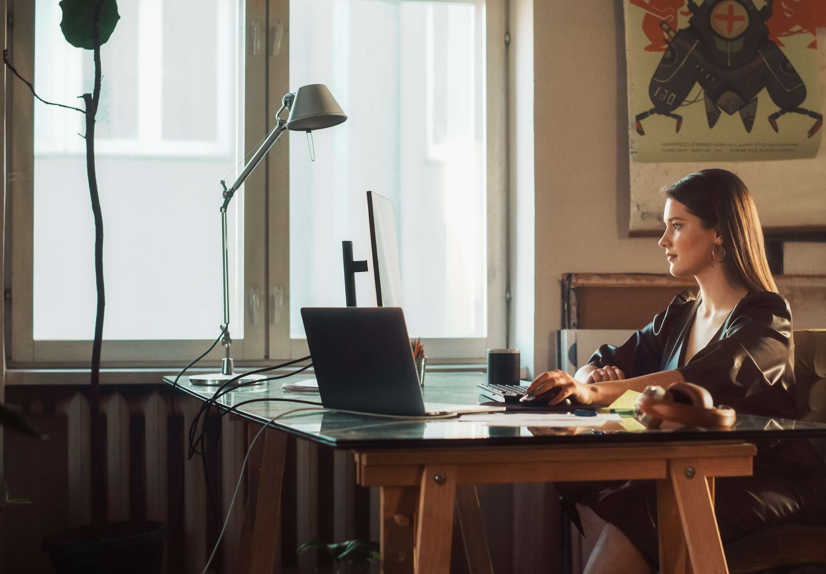 Business professional at her work station