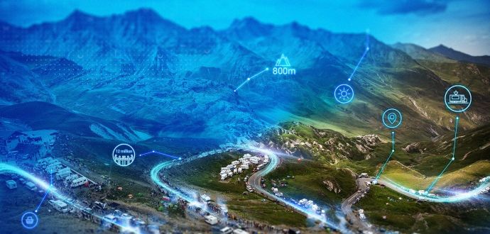 Data points on a Tour de France map