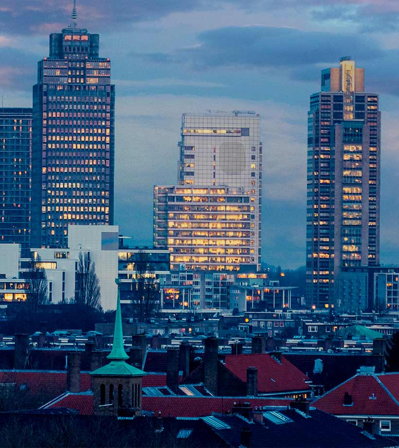 View of Amsterdam city