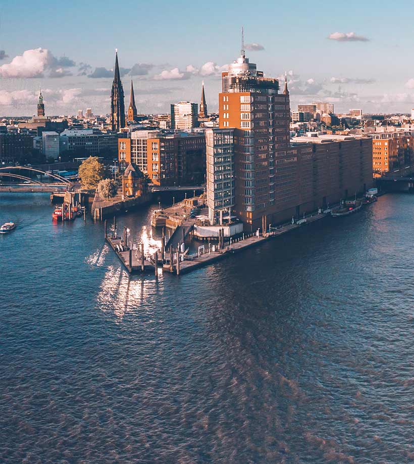 View of Hamburg city