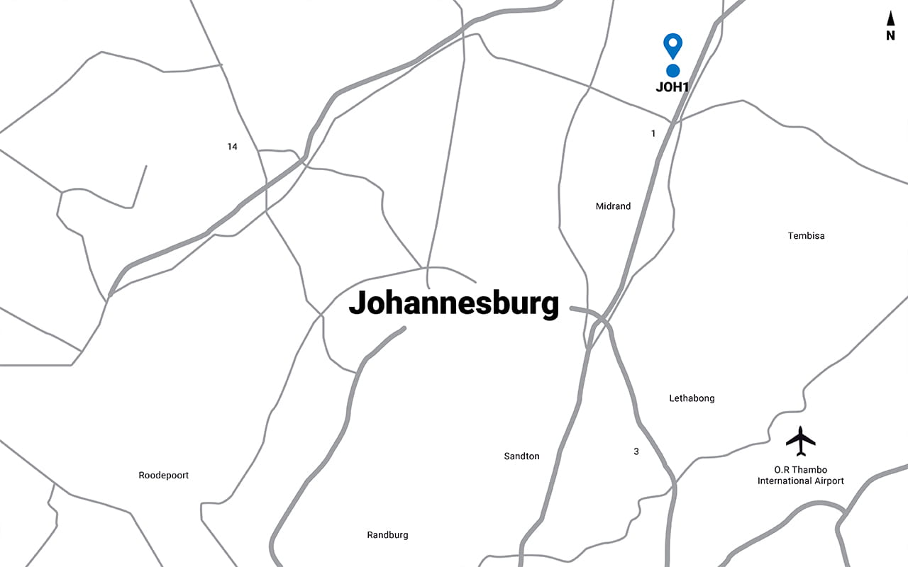 Map of Frankfurt data centers