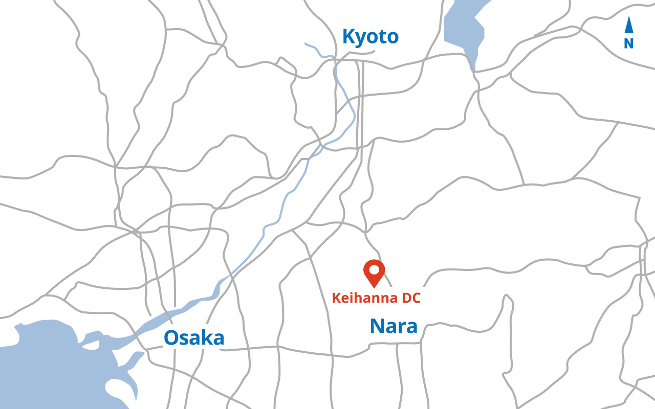 Map of Keihanna data center
