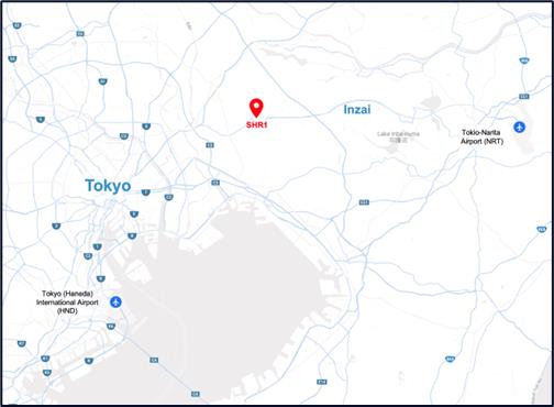 Map of Shiroi 1 Data Center